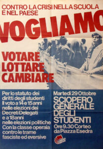 Contro la crisi nella scuola e nel paese vogliamo votare, lottare, cambiare