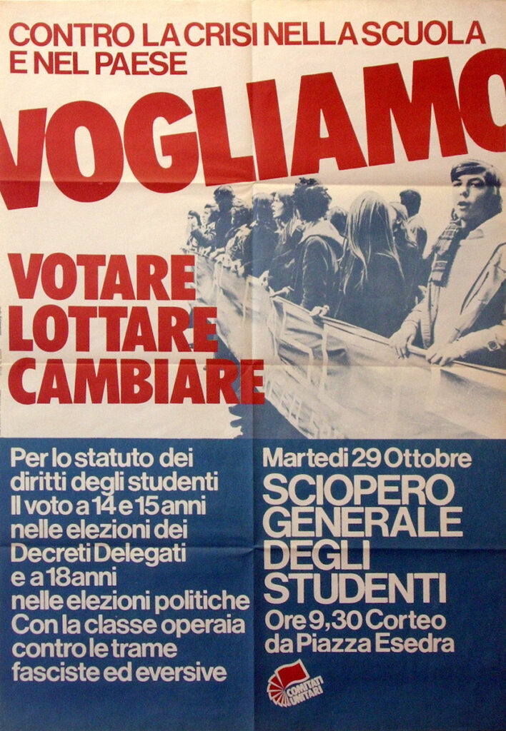 Contro la crisi nella scuola e nel paese vogliamo votare, lottare, cambiare