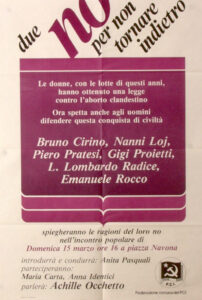 Due no per non tornare indietro