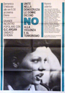 Unite nella democrazia le donne dicono NO! alla violenza e al terrorismo