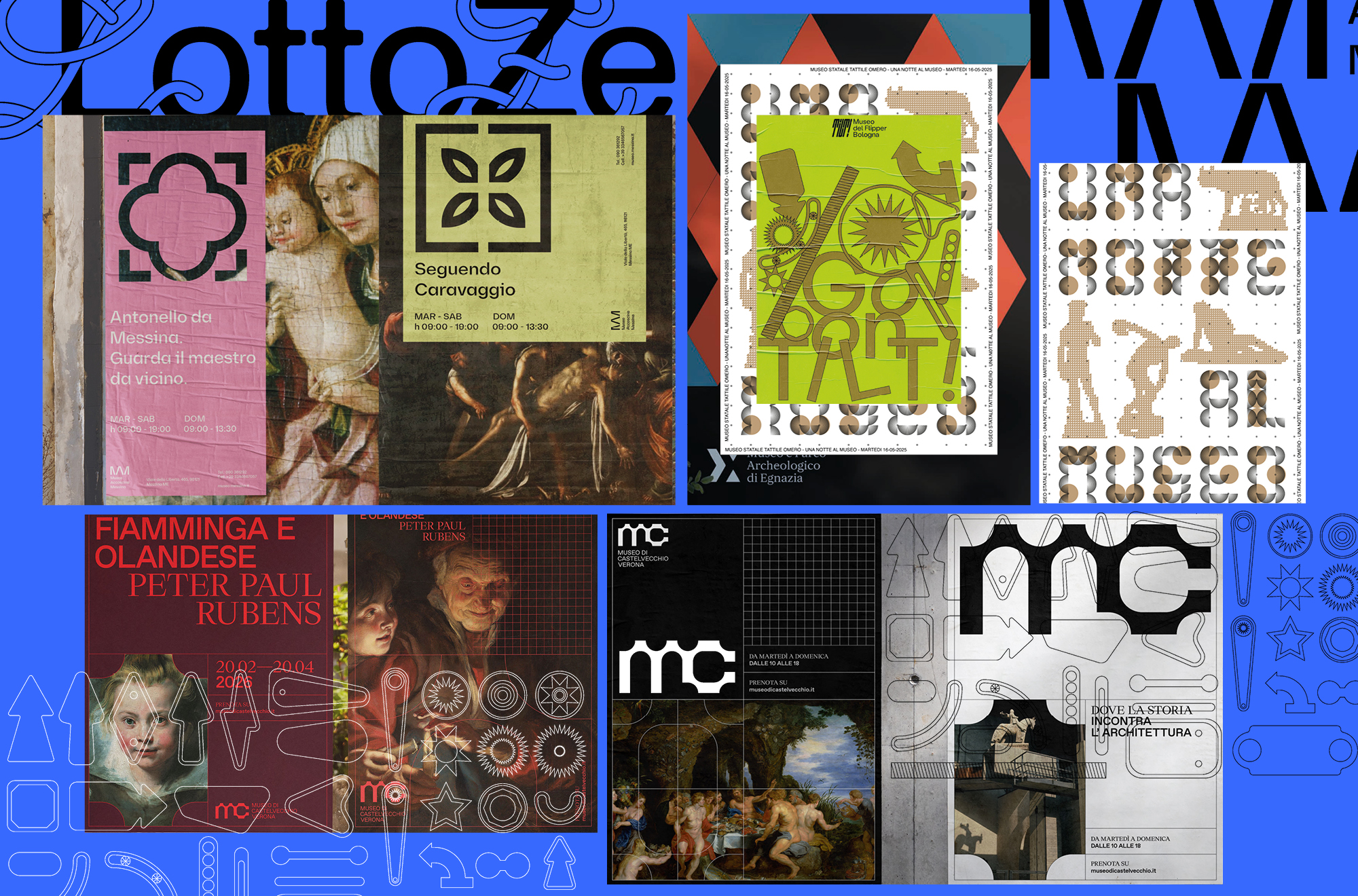 immagini di poster per il Master in Comunicazione Visiva e Art Direction diretto da Mauro Bubbico